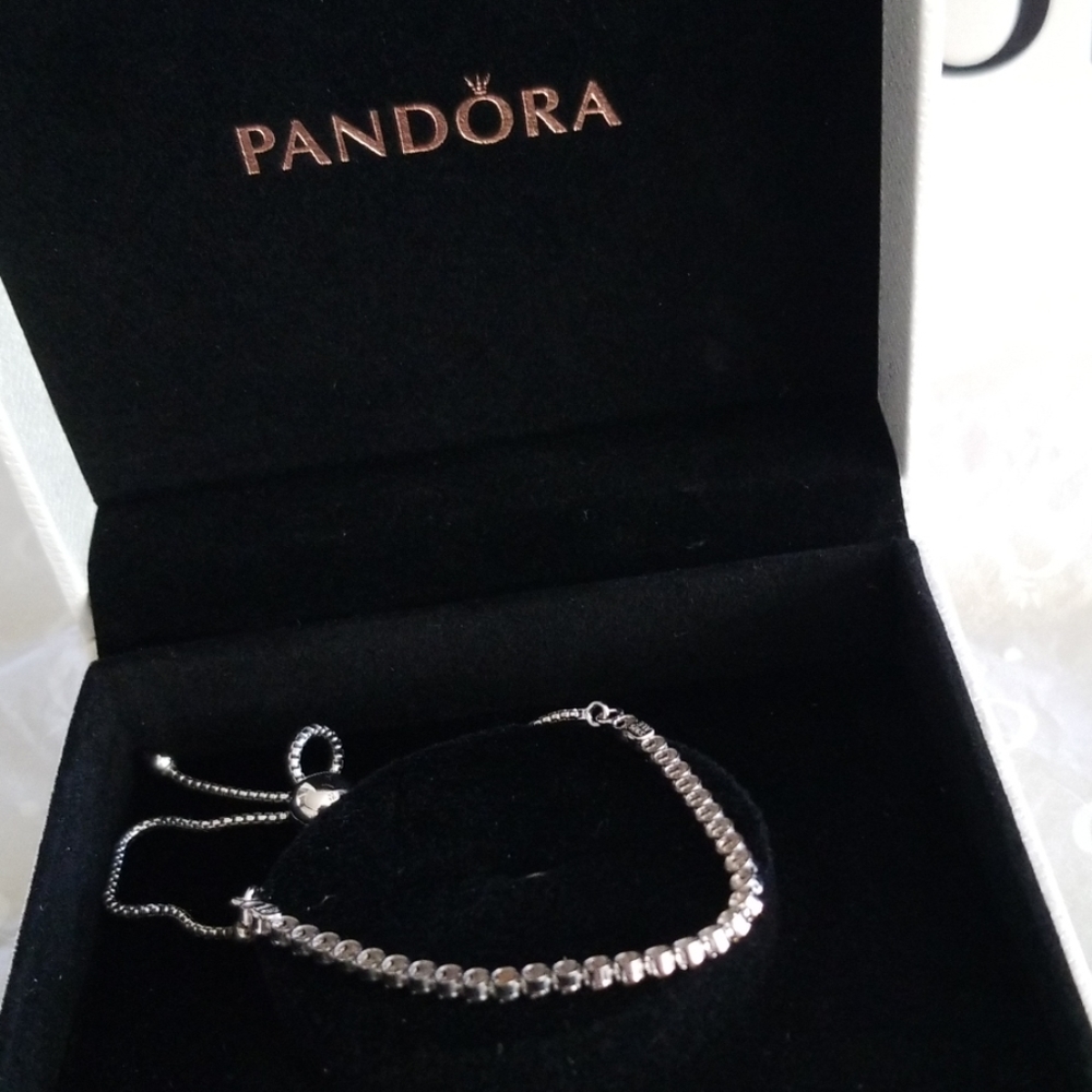 PANDORA Sparkling Sliding Tennis Bracelet